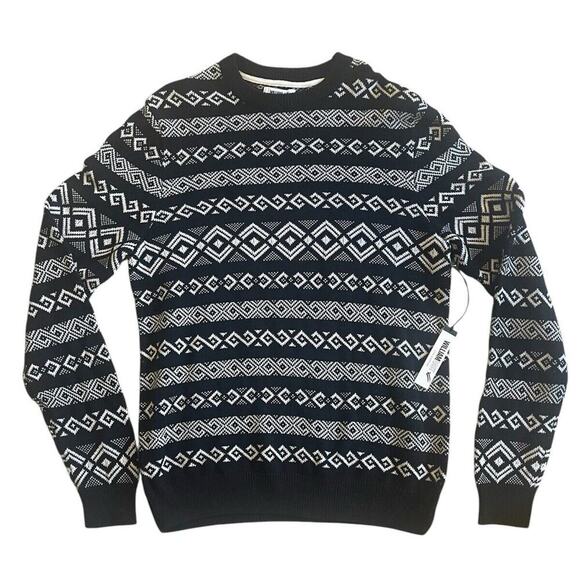 William Rast Other - William Rast Men's Cotton Black White Sweater Large NWT MSRP$99